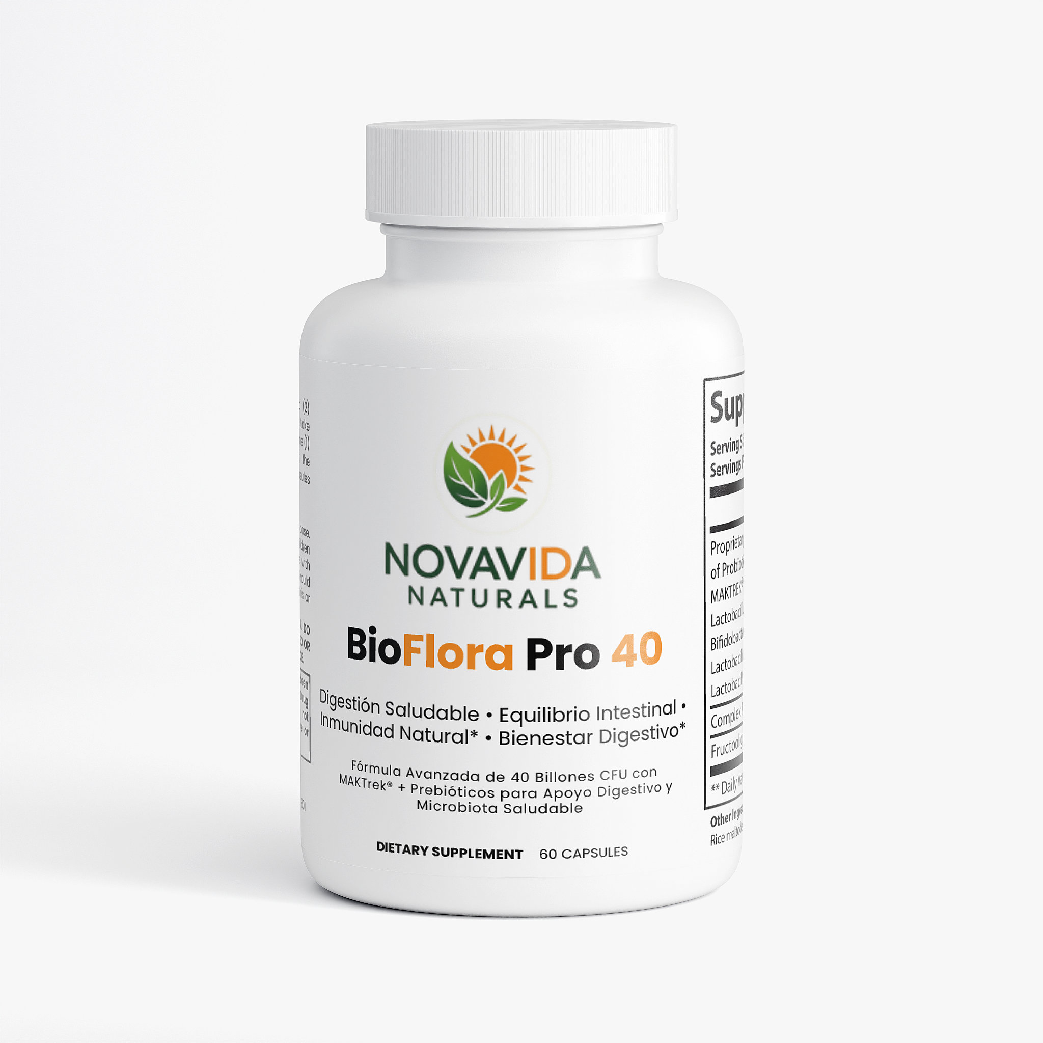 BioFlora Pro 40 - Probiótico 40 Billones CFU